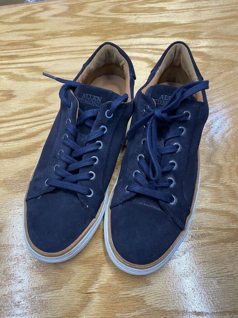 Allen Edmonds Flynn Sneakers Men's 8D Blue Lace Up Low Running Casual Shoes S49
